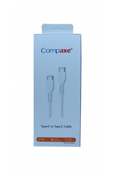 KRN057699 كابل شحن Compaxe CTK-BTT USB 3.0 1mt 3A من النوع c إلى النوع C