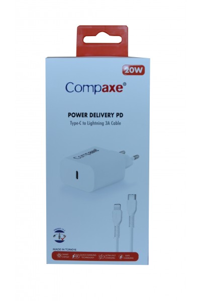 KRN057705 Compaxe CTA-200TI 20W 5V 3A PD رأس شحن منزلي + كابل شحن من النوع C