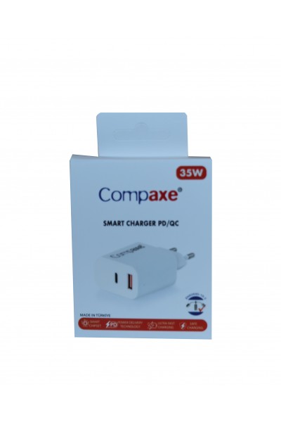 KRN057707 كابل شحن Compaxe CTA-350UT 35W 5V 3A PD-QC+ Type-C USB