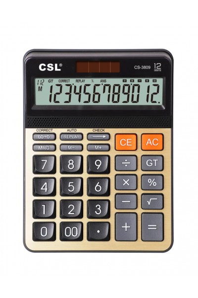 KRN057939 CSL CS-3809 آلة حاسبة مكتبية مكونة من 12 رقمًا