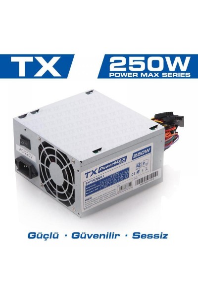 KRN017917 Tx TXPSU250S1 Powermax 250W 2Xsata، 2Xide مصدر طاقة للكمبيوتر