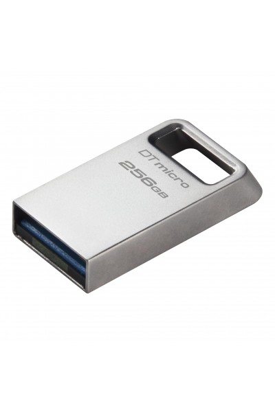 KRN018080 ذاكرة فلاش Kingston DTMC3G2-256GB DataTraveler Micro 200MB-s معدنية USB 3.2 Gen 1