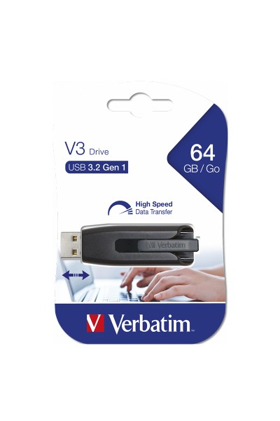 KRN018121 ذاكرة فلاش Verbatim سعة 64 جيجابايت USB 3.2 Store N Go V3
