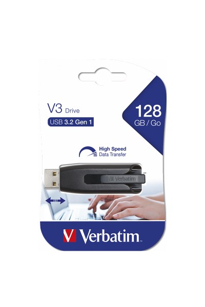 KRN018122 ذاكرة فلاش Verbatim سعة 128 جيجابايت USB 3.2 Store N Go V3