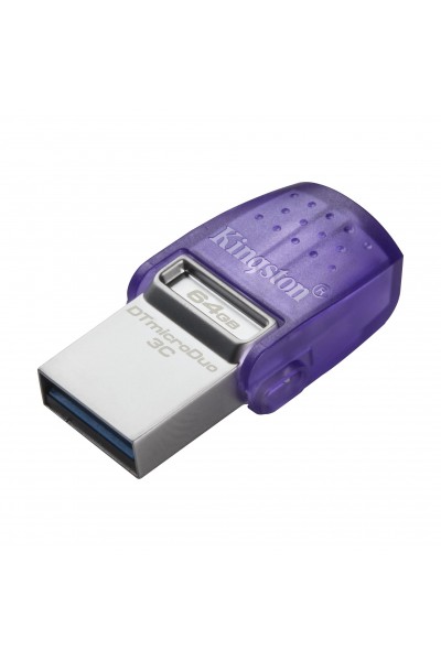 KRN018145 Kingston DTDUO3CG3-64GB DataTraveler microDuo 3C 200MB-s Dual USB-A + USB-C Flash Memory