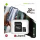 KRN018259 بطاقة Kingston SDCS2-32GB 32GB micSDHC Canvas Select Plus 100R A1 C10 + بطاقة ذاكرة ADP