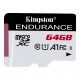 KRN018275 Kingston SDCE-64GB 64GB microSDXC Endurance 95R-30W C10 A1 UHS-I بطاقة الذاكرة فقط