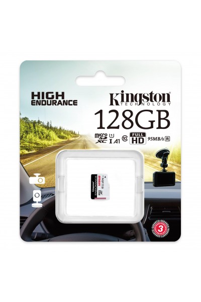 KRN018276 Kingston SDCE-128GB 128GB microSDXC Endurance 95R-45W C10 A1 UHS-I بطاقة الذاكرة فقط