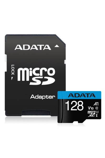 KRN018281 بطاقة Adata 128GB Premier microSDXC مع محول بطاقة ذاكرة UHS-I Class10 V10