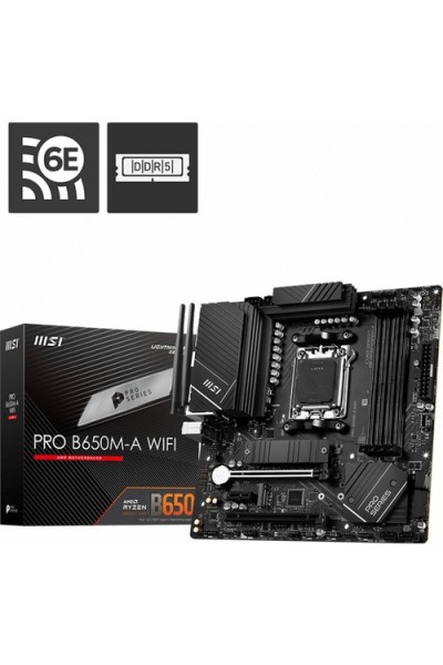 KRN018291 Msi Mb Pro B650M-A Wifi Am5 Ddr5 6400Mhz(Oc) HDMI DP M.2 Usb3.2 2.5G Lan Wifi 6E Matx اللوحة الأم