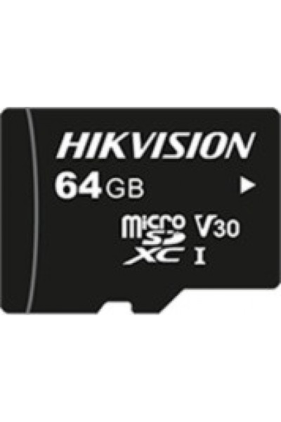 KRN018292 بطاقة ذاكرة Hikvision HS-TF-L2-64G 64GB microSDXC Class10 U3 V30 95-40MBs TLC 24-7 CCTV