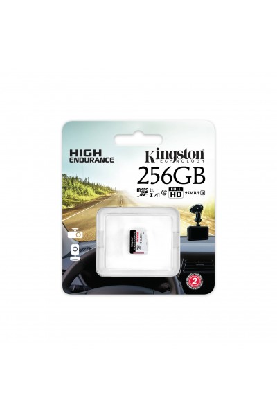 KRN018299 Kingston SDCE-256GB 256GB microSDXC Endurance 95R-45W C10 A1 UHS-I بطاقة الذاكرة فقط