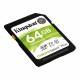 KRN018304 بطاقة ذاكرة Kingston SDS2-64GB 64GB SDXC Canvas Select Plus 100R C10 UHS-I U1 V10