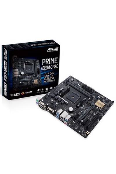 KRN018328 Asus Prime A320M-C R2.0 3200MHz(OC) DDR4 مقبس AM4 M.2 VGA DVI HDMI mATX اللوحة الأم