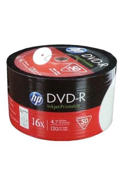 KRN018336 HP DVD-R 4,7 جيجابايت - 120 دقيقة 16x 50 قطعة منكمش