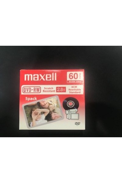 KRN018357 Maxell DVD-RW 2.8 جيجا بايت 8 سم دي في دي قياسي قابل لإعادة الكتابة