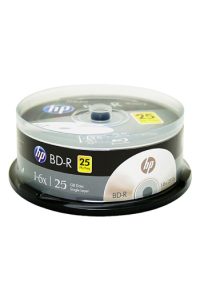 KRN018372 HP Blu-Ray BD-R 6X 25GB 25Li Cake Box قابل للطباعة