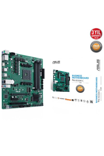 KRN018384 Asus Pro B550M-C-CSM AMD AM4 Ddr4 4600Mhz M2 HDMI-Dvi-Vga اللوحة الأم