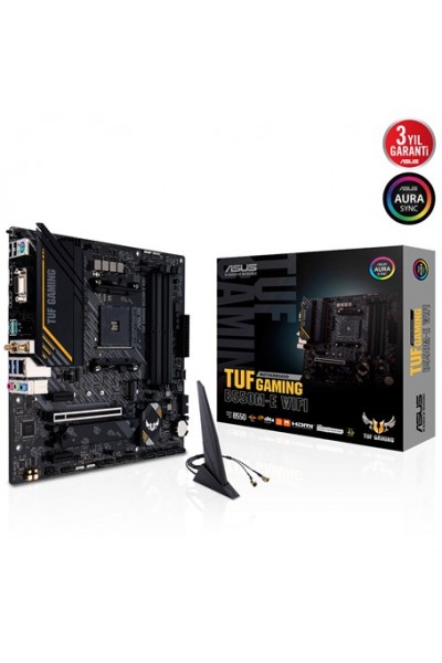 KRN018391 Asus Tuf Gaming B550M-E Wifi AMD AM4 128GB DDR4 4866Mhz M2 Dp-Vga-Hdmi mATX اللوحة الأم