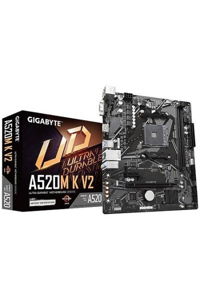 KRN018421 جيجابايت A520M-K V2 DDR4 5100 ميجا هرتز PCI-E Gen3 M.2 USB 3.2 VGA HDMI mATX AM4 اللوحة الأم