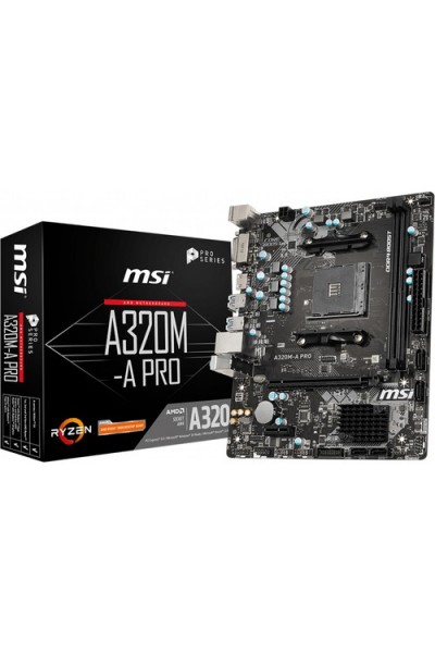 KRN018427 Msi A320M-A Pro AMD A320 3200MHz DDR4 mATX اللوحة الأم