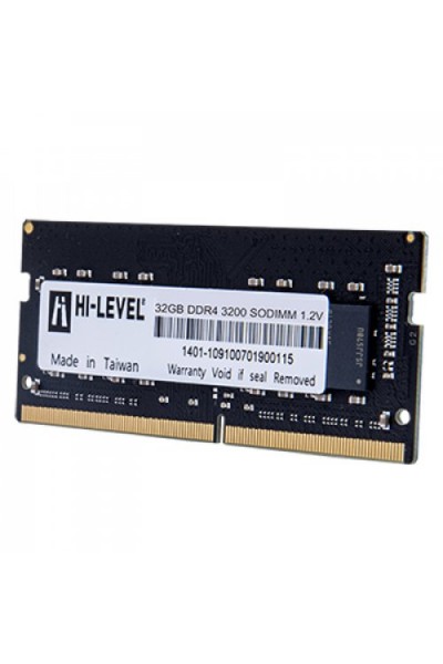 KRN018722 Hi-Level HLV-SOPC25600D4-32G 32 جيجابايت (1 × 32 جيجابايت) DDR4 3200 ميجاهرتز CL22 ذاكرة وصول عشوائي (ذاكرة)