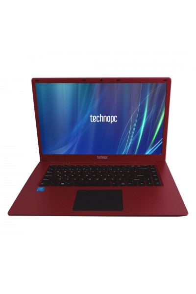 نوت بوك KRN018883 تكنوبك TI15N33 N3350E، رام 4 جيجابايت، 128 جيجابايت + 240 جيجابايت SSD Freedos أحمر، شاشة 15.6 بوصة