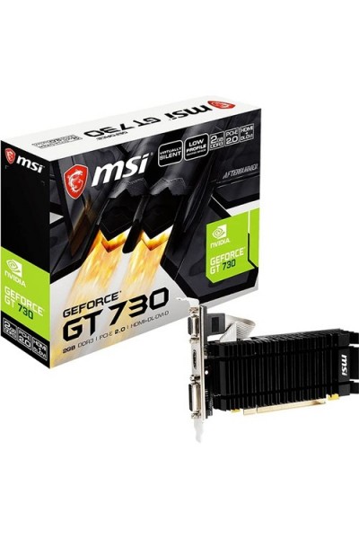 KRN019142 بطاقة رسومات MSI Nvidia Geforce GT730 N730K-2GD3H-LPV1 سعة 2 جيجابايت DDR3 64 بت