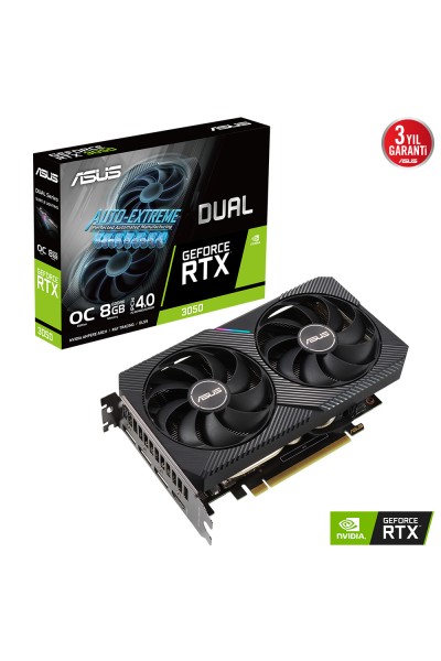 KRN019163 بطاقة الرسومات Asus GeForce DUAL-RTX3050-O8G سعة 8 جيجابايت GDDR6 128 بت DX12