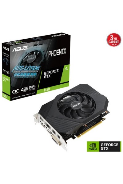 KRN019294 بطاقة رسومات الألعاب Asus Phoenix GTX1650 OC V2 PH-GTX1650-O4GD6-P-EVO 4GB GDDR6 128Bit DX12