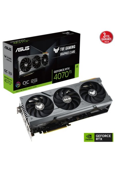 KRN019325 بطاقة رسومات Asus TUF Gaming GeForce RTX4070Ti OC TUF-RTX4070TI-O12G-GAMING سعة 12 جيجابايت GDDR6X 192 بت