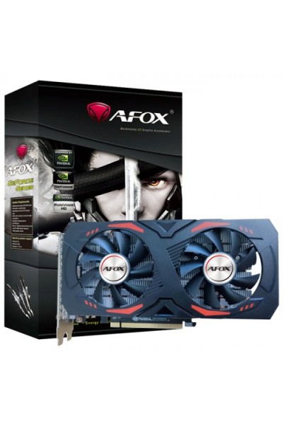 بطاقة رسومات للألعاب KRN019336 Afox GeForce GTX1660Ti AF1660TI-6144D6H4 سعة 6 جيجابايت GDDR6 192Bit DX12