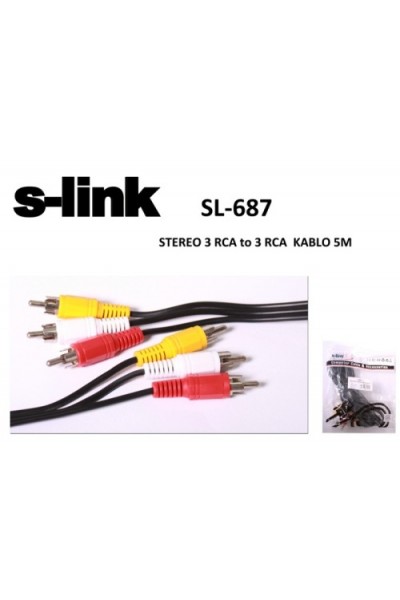 KRN019350 كابل S-link sl-687 3rca إلى 3rca 5mt