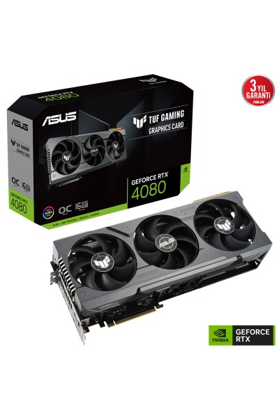 KRN019374 بطاقة رسومات Asus TUF Gaming GeForce RTX4080 OC TUF-RTX4080-O16G-GAMING سعة 16 جيجابايت GDDR6X 256Bit DX12