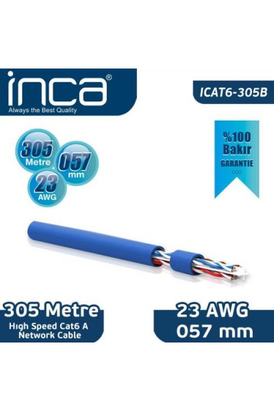 KRN019556 INCA CAT6 305B 23 AWG 57MM 99.5 بالمائة كابل نحاسي 305MT