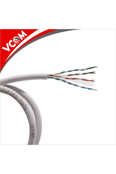 KRN019798 Vcom NC614-305 Utp Cat6 23 AWG 0.57CCA 305MT كابل رمادي