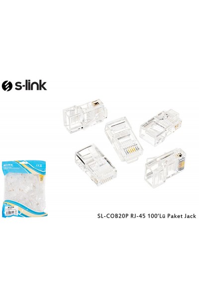 KRN019831 S-link SL-COB26P RJ-45 100 Pack Jack FTP الجيل الجديد