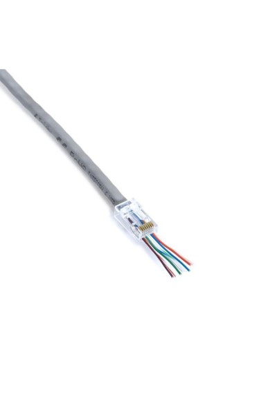 KRN019973 فريسبي FNW-RJ4528N RJ-45 Cat 6 الجيل الجديد من خلال موصل الفتحة 100 قطعة محاصر