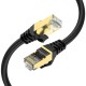 KRN020003 Qgeem QG-OT0601 1mt Cat6 CU AWG24-7 UTP كابل الشبكة الأسود