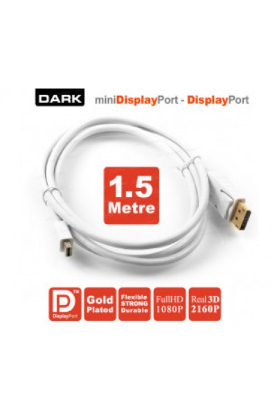 KRN020102 كابل منفذ عرض صغير DK-CB-DPXMDPL150 بطول 1.5 متر ومنفذ عرض KRN020102