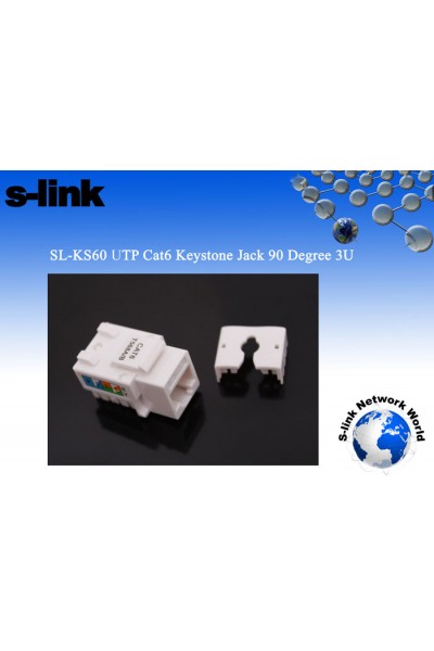 KRN020213 S-link SL-KS60 UTP CAT6 Kestone Jack3U 90 Der