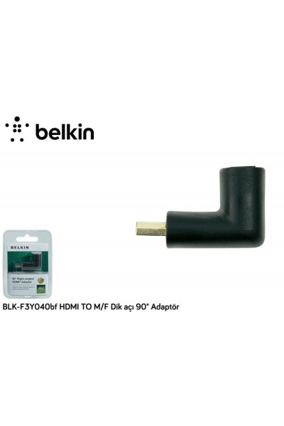 KRN020332 كابل محول Belkin BLK-F3Y040BF HDMI إلى mf الزاوية اليمنى 90 بوصة