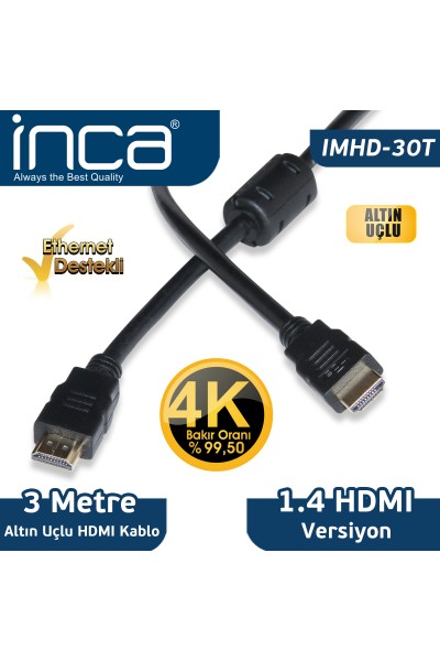 KRN020393 إنكا IMHD-30T كابل HDMI-M-Hdmi-M بطول 3 متر
