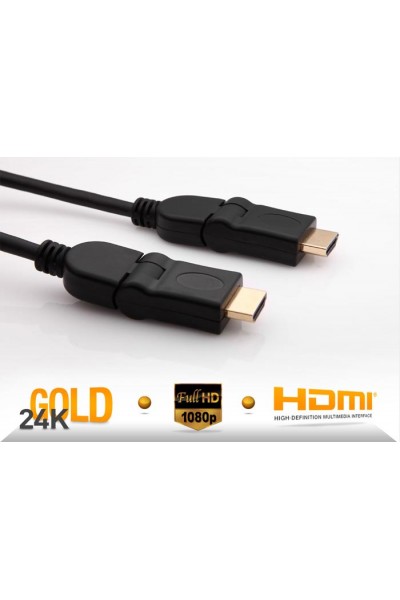 KRN020428 S-link SLX-318 HDMI مم 5 متر طرف ذهبي 24K + L Con. 1.4 الإصدار. كابل ثلاثي الأبعاد
