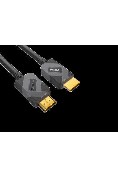 KRN020579 كابل Vcom CG805-G-3.0 رمادي وأسود 3.0MT 2.1V Hdmi-M-Hdmi-M