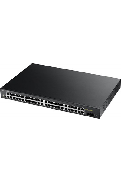 KRN020894 Zyxel GS1900-48HP 24 منفذ 10-100-1000 + 24 منفذ POE+2xSFP محول ويب مُدار