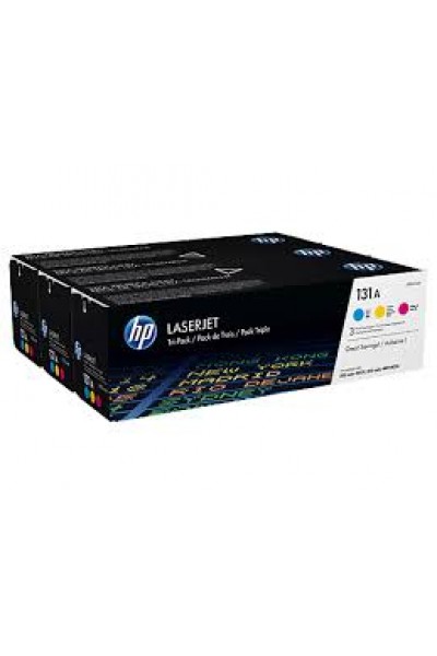 KRN021049 مجموعة أحبار HP 131A سماوي وأحمر وأصفر مكونة من 3 قطع U0SL1AM CF211A-CF212A-CF213A