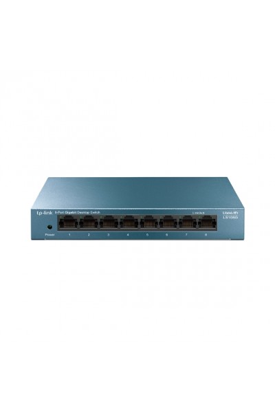 KRN021058 تي بي لينك LS108G 8 Port 10-100-1000 Mbps Switch حافظة معدنية