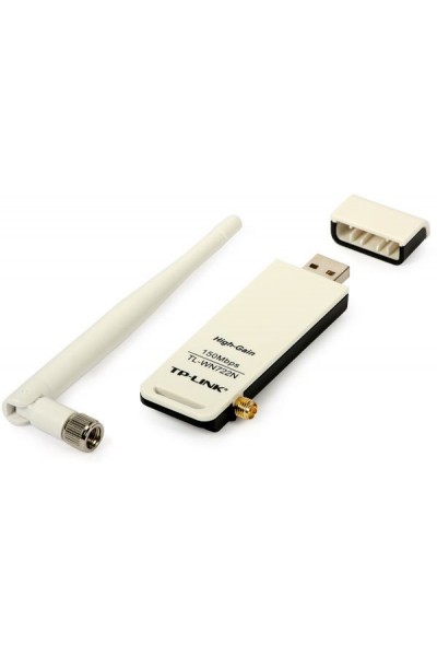 KRN021311 محول USB لاسلكي Tp-Link TL-WN722N بسرعة 150 ميجابت في الثانية مع هوائي