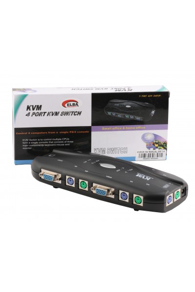 KRN021492 إلبا M104 دليل 4PC-1MN PS2 Kvm التبديل